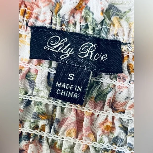 Lily Rose floral print women’s dress size S bohemian , romantic - Picture 12 of 16